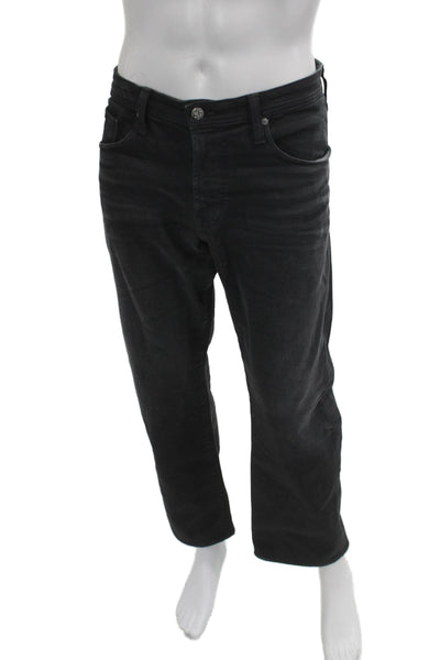 AG Adriano Goldschmied Mens Straight Jeans Black Size 36
