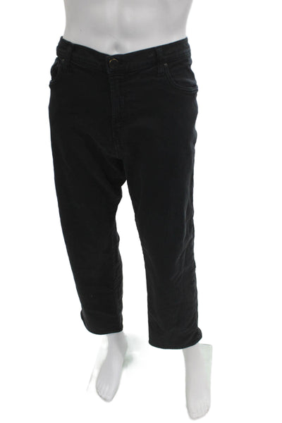J Brand Unisex Ankle Cropped Pants Black Button 29 Inseam Size 38