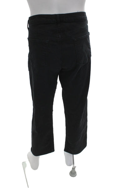 J Brand Unisex Ankle Cropped Pants Black Button 29 Inseam Size 38