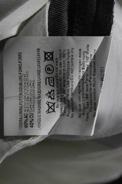 Zanella Mens Dress Pants Dark Gray Plaid Wool Button Size 38