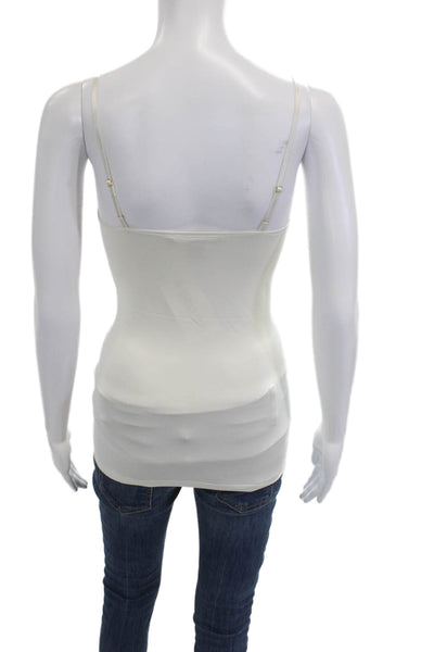 Banana Republic Women Tank Top White V-Neck Sleeveless Size XS