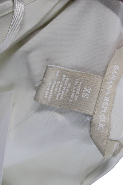 Banana Republic Women Tank Top White V-Neck Sleeveless Size XS