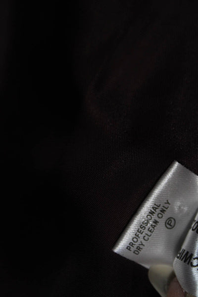 Calvin Klein Women Pea Coat Black Wool Cashmere Button Long Sleeve Size 14