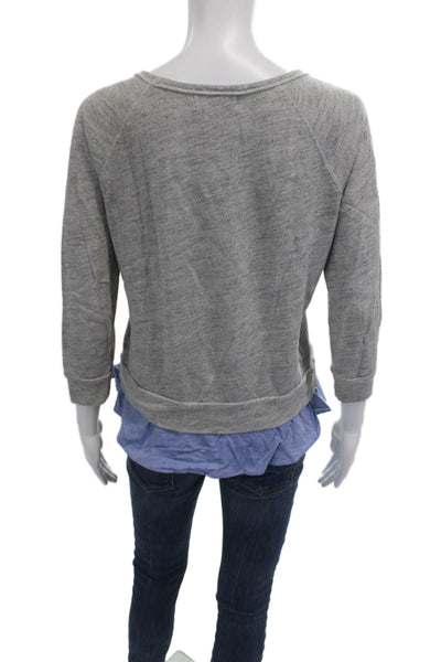 Velvet by Graham & Spencer Women Basic Gray Sweater 3/4 Sleeve Size XS