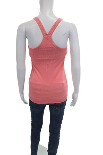 Lululemon Womens Padded Racer Back Sleeveless Active Top Orange Size 6