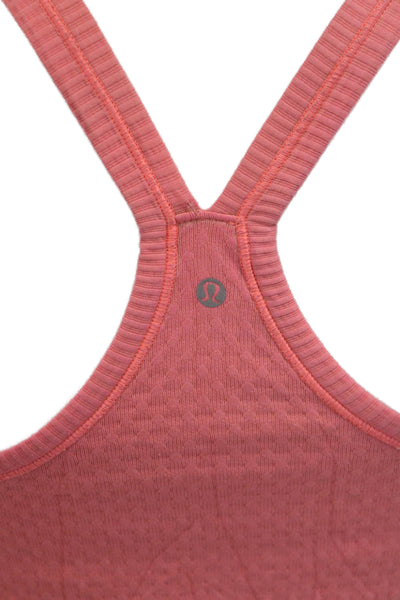 Lululemon Womens Padded Racer Back Sleeveless Active Top Orange Size 6
