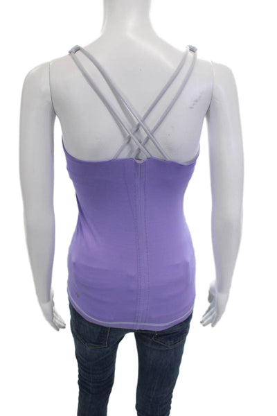 Lululemon Womens Color Block Padded Sleeveless Active Top Purple Size 6