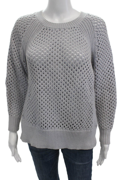 Rebecca Taylor Unisex Pullover Sweater Gray Crew Neck Long Sleeve Size XS