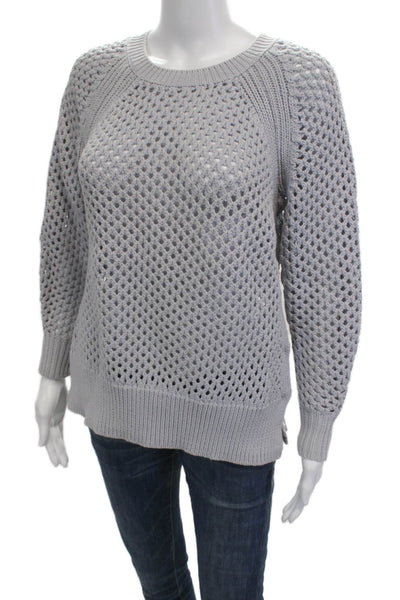 Rebecca Taylor Unisex Pullover Sweater Gray Crew Neck Long Sleeve Size XS