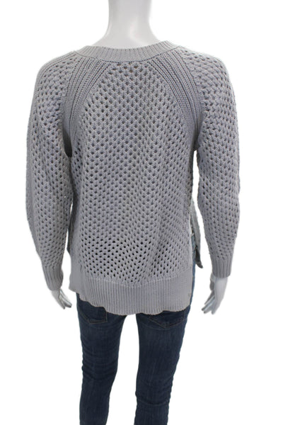 Rebecca Taylor Unisex Pullover Sweater Gray Crew Neck Long Sleeve Size XS