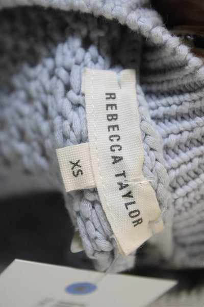 Rebecca Taylor Unisex Pullover Sweater Gray Crew Neck Long Sleeve Size XS