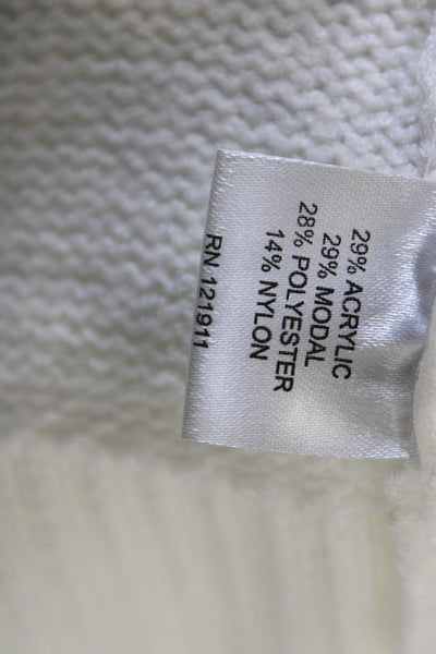 LNA Women Classic White V-Neck Sleeveless Sweater Size S
