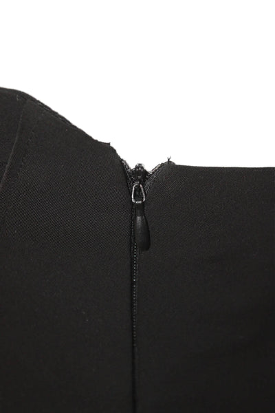 Zara Womens Cropped Camisole Black Gothic Polyester Zip Sleeveless Size XS