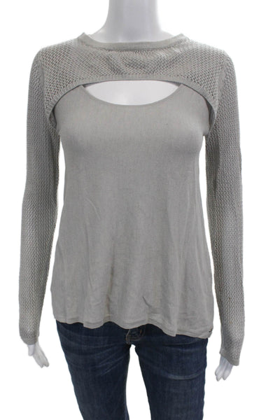One Grey Day Unisex Gray Pullover Sweater Long Sleeve Size S