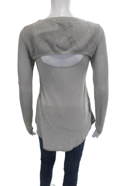 One Grey Day Unisex Gray Pullover Sweater Long Sleeve Size S