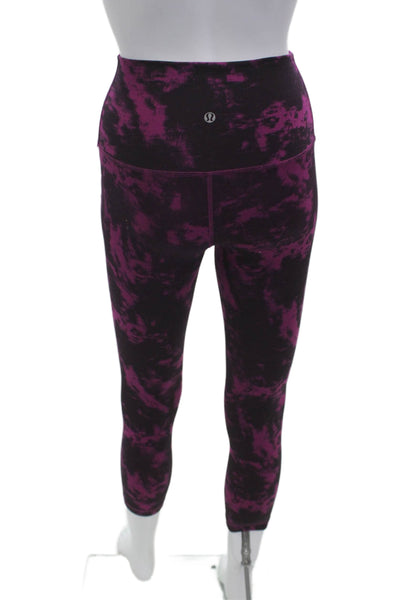 Lululemon Women Cropped Black Nylon Blend Leggings Size 2
