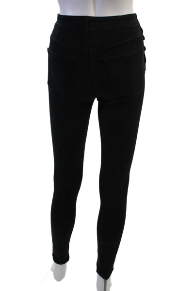 J Brand Womens Black Cotton Blend Jegging Button Size 24