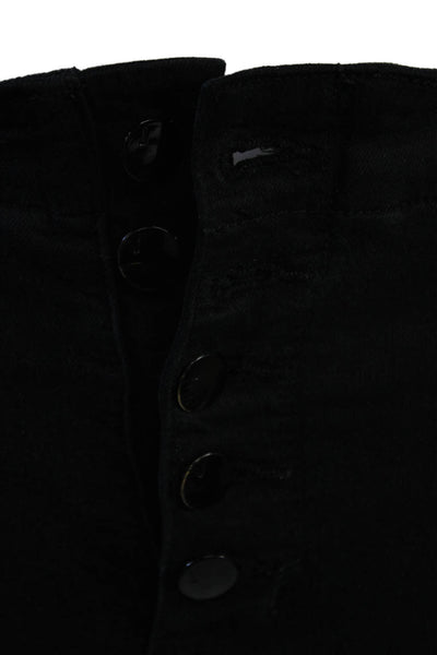 J Brand Womens Black Cotton Blend Jegging Button Size 24