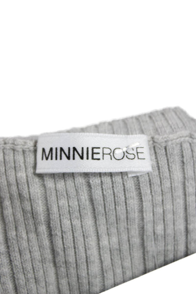 Minnie Rose Women Sleeveless Square Neck Basic Modal Blend Tank Gray Size S