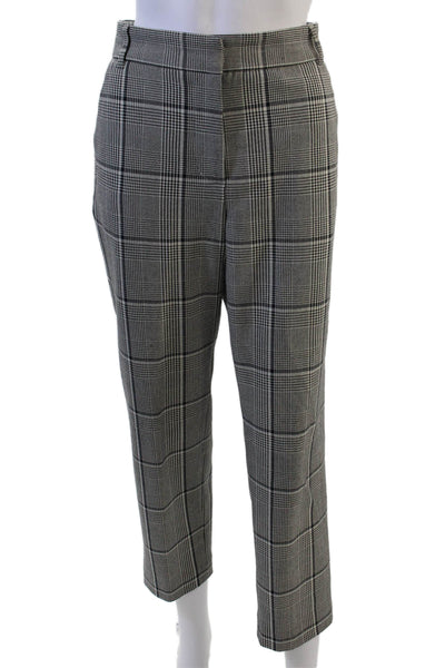 Velvet by Graham & Spencer Women Cropped Ankle Plaid Dress Pants Black Size 6