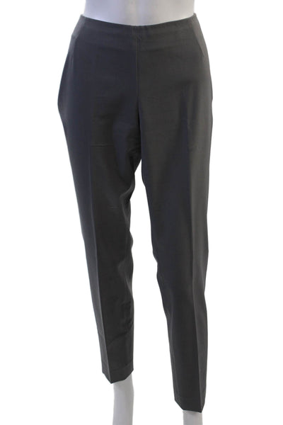 Lafayette 148 New York Womens Ankle Dress Pants Dark Gray Zip Size 4