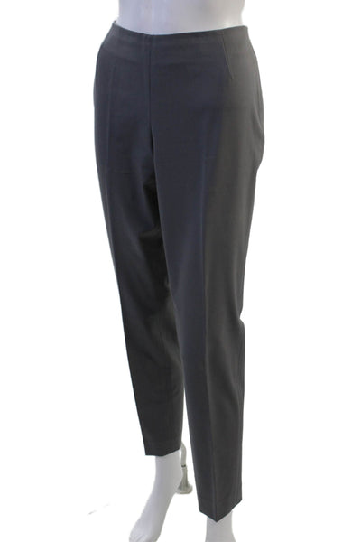 Lafayette 148 New York Womens Ankle Dress Pants Dark Gray Zip Size 4