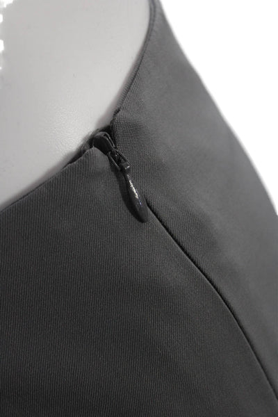 Lafayette 148 New York Womens Ankle Dress Pants Dark Gray Zip Size 4