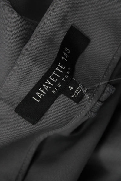 Lafayette 148 New York Womens Ankle Dress Pants Dark Gray Zip Size 4