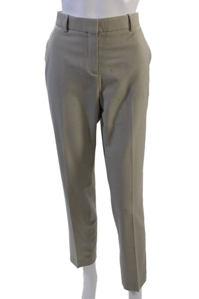 Theory Unisex Ankle Dress Pants Beige 75% Virgin Wool Size 8