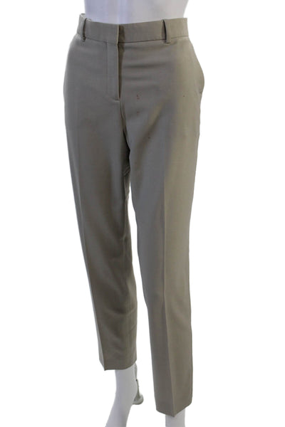 Theory Unisex Ankle Dress Pants Beige 75% Virgin Wool Size 8