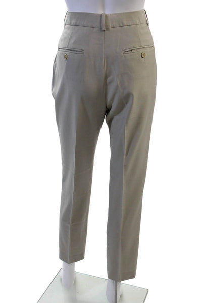 Theory Unisex Ankle Dress Pants Beige 75% Virgin Wool Size 8