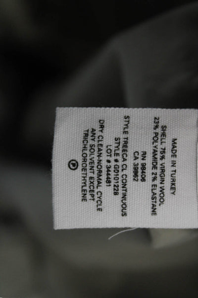 Theory Unisex Ankle Dress Pants Beige 75% Virgin Wool Size 8