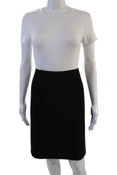 Theory Women Black Straight Pencil Skirt Knee Length Size 6