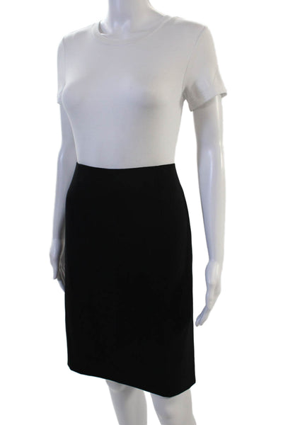 Theory Women Black Straight Pencil Skirt Knee Length Size 6