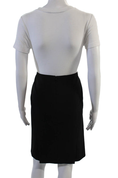 Theory Women Black Straight Pencil Skirt Knee Length Size 6