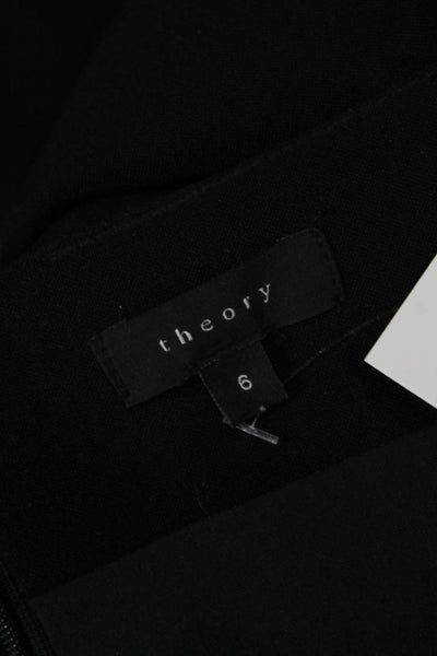 Theory Women Black Straight Pencil Skirt Knee Length Size 6