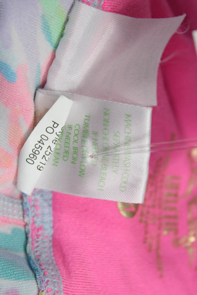 Lilly Pulitzer Womens Green Floral Capri Leggings Size M