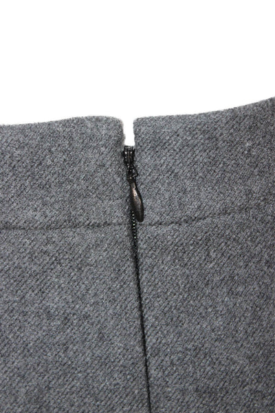 J Crew Women Straight Pencil Skirt Dark Gray Wool Knee Length Size 00