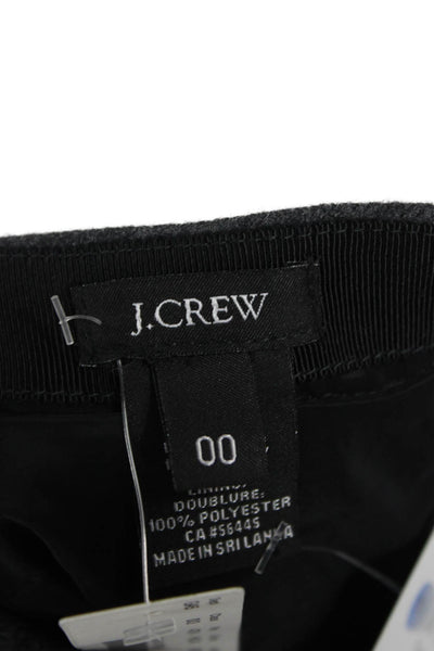 J Crew Women Straight Pencil Skirt Dark Gray Wool Knee Length Size 00