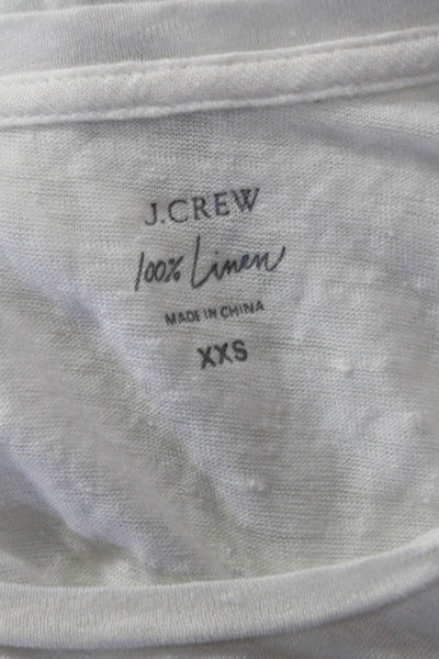 J Crew Womens Basic White Short Sleeve Round Neck T-Shirt Size 2XS