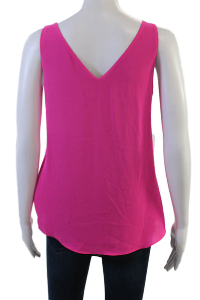 Lilly Pulitzer Womens Black V Neck Sleeveless Tank Solid Polyester Size XS