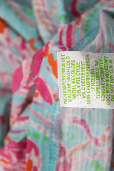 Lilly Pulitzer Womens Light Blue Cotton V-Neck Sleeveless Tank Basic Size S