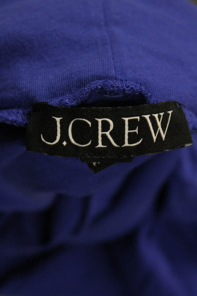 J Crew Womens Basic Blue Mock Neck Long Sleeve T-Shirt Size XS