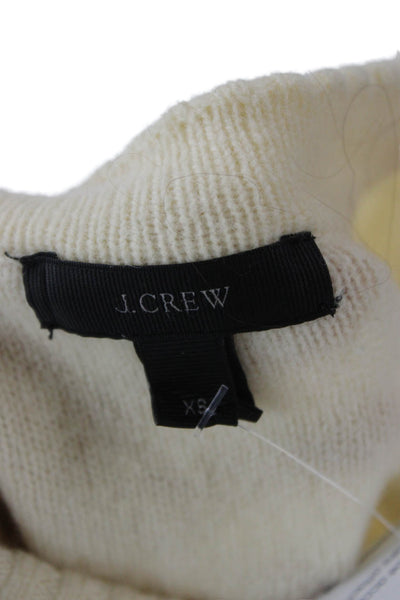 J Crew Unisex Beige Merino Pullover Sweater Crew Neck Long Sleeve Size XS