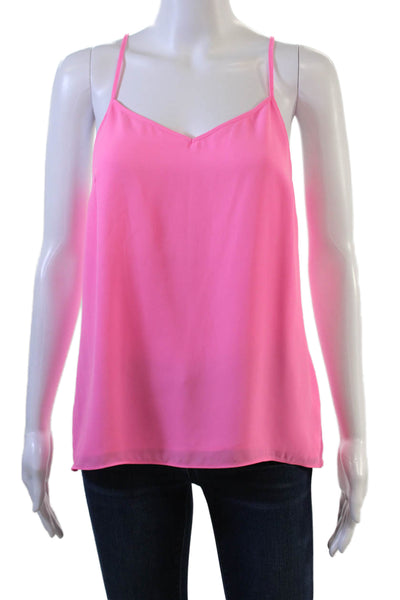 Lilly Pulitzer Women Pink V Neck Camisole Basic Solid Sleeveless Size S
