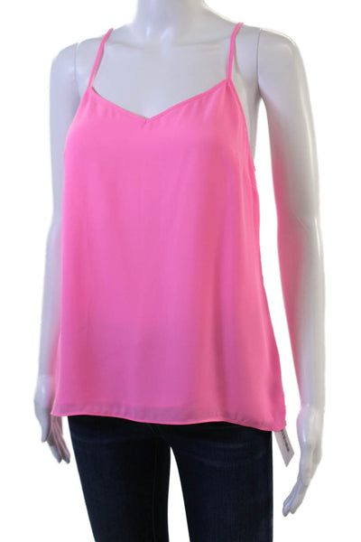 Lilly Pulitzer Women Pink V Neck Camisole Basic Solid Sleeveless Size S