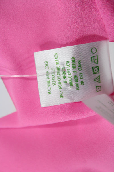 Lilly Pulitzer Women Pink V Neck Camisole Basic Solid Sleeveless Size S