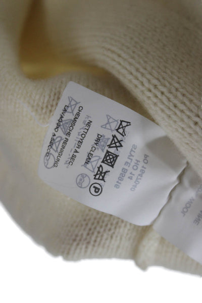 J Crew Unisex Beige Merino Pullover Sweater Crew Neck Long Sleeve Size XS