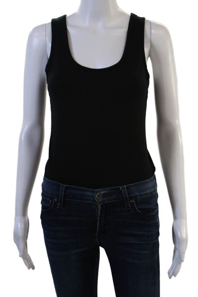 J Crew Women Sleeveless Scoop Neck Bodysuit Black Size S