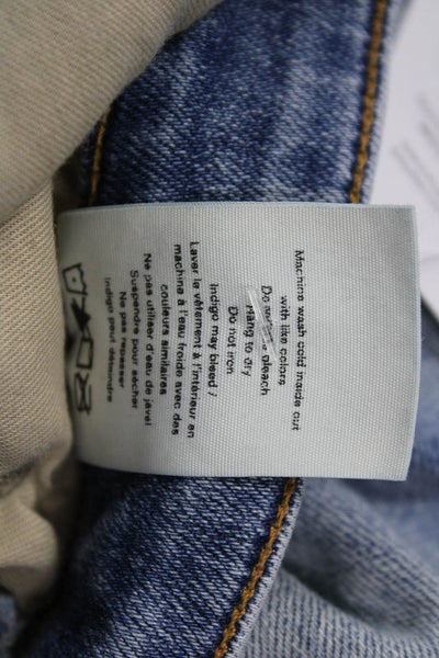 Rag & Bone Womens Ankle Skinny Jeans Blue Button Mid Rise Size 25